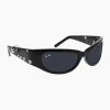 Justine Clenquet Clara black sunglasses Clearance