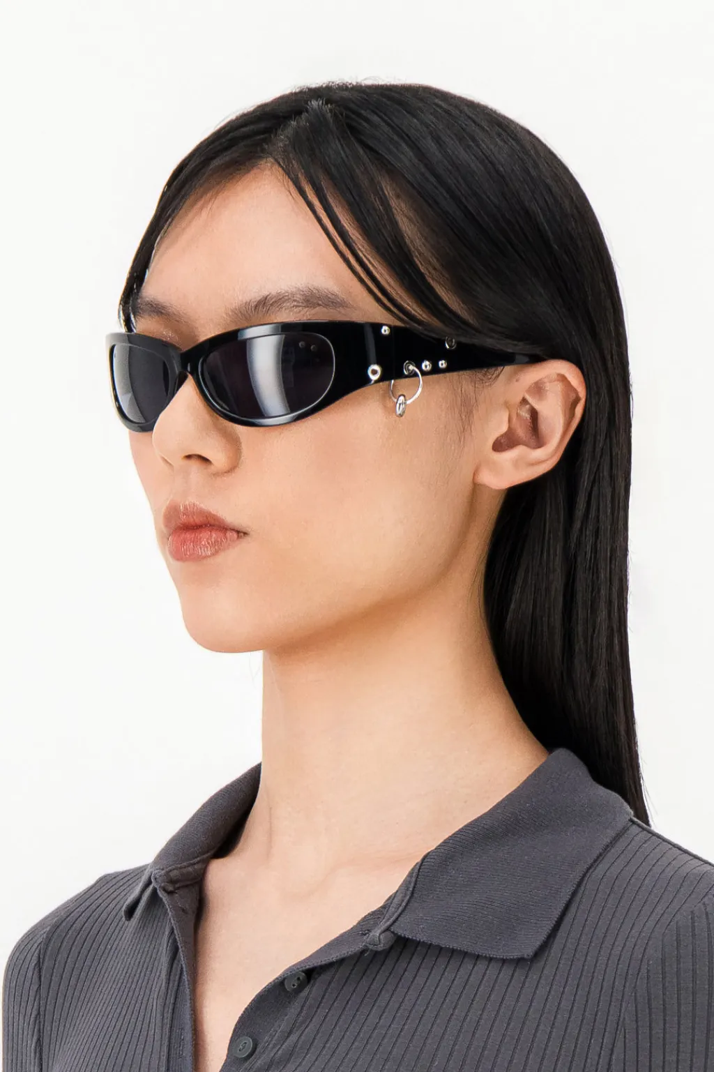 Justine Clenquet Clara black sunglasses Clearance