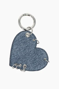 Justine Clenquet Heart denim blue charm Clearance