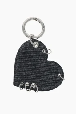 Justine Clenquet Heart denim zinc charm Clearance