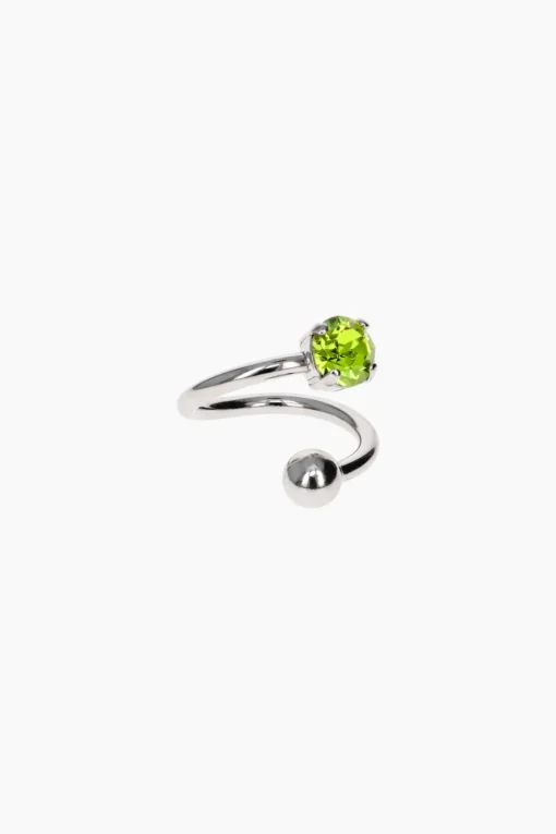 Justine Clenquet Jackie acid green ring Outlet