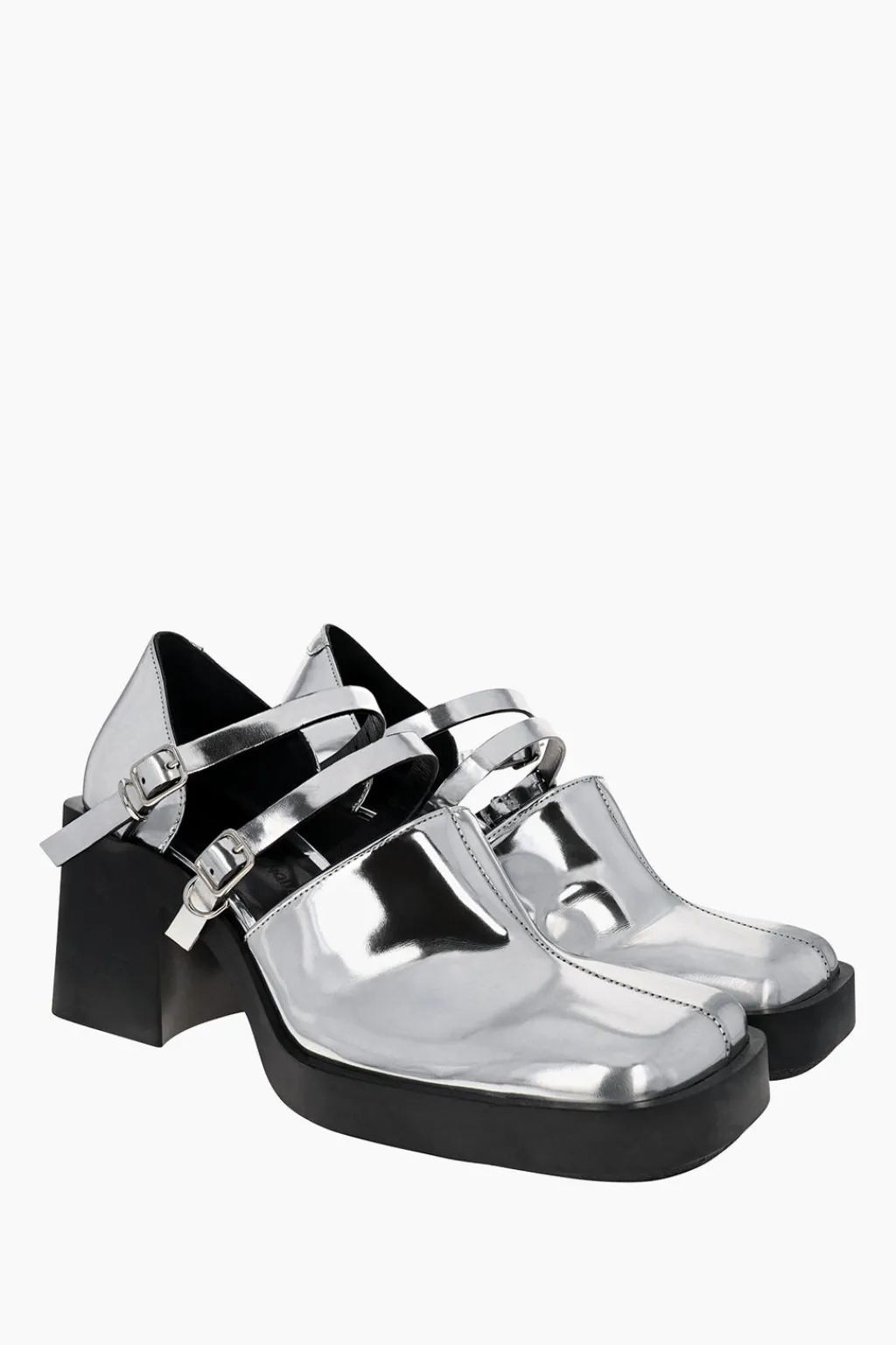 Justine Clenquet Jennie silver Mary-Janes Outlet