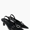 Justine Clenquet Joan black slingbacks Best