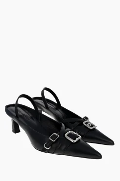 Justine Clenquet Joan black slingbacks Best