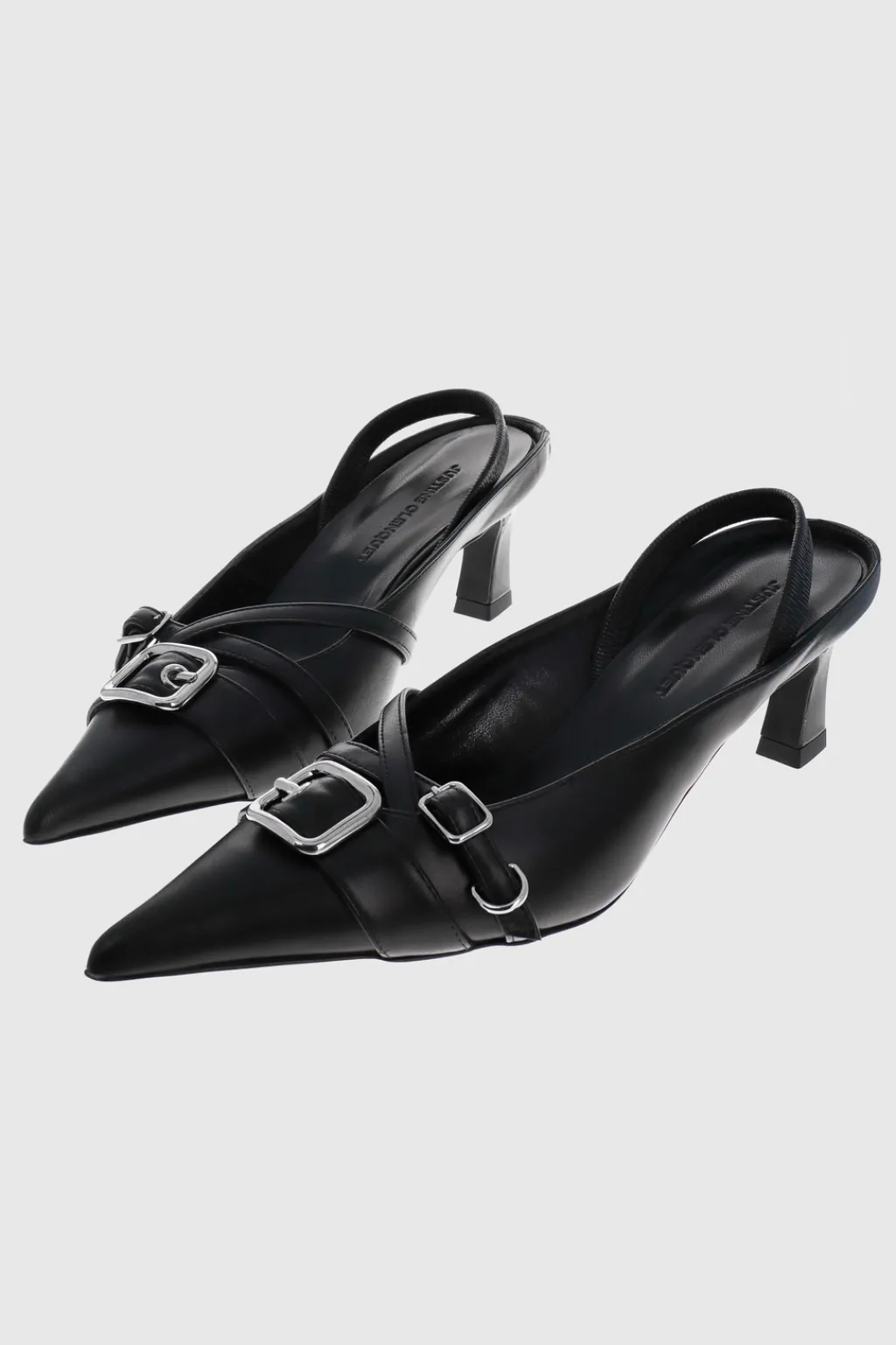 Justine Clenquet Joan black slingbacks Best