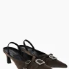 Justine Clenquet Joan denim cola slingbacks Hot