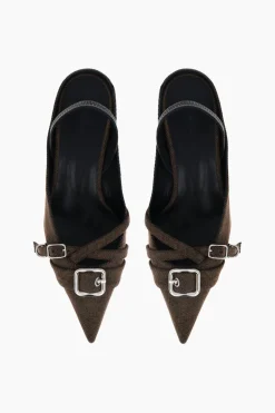 Justine Clenquet Joan denim cola slingbacks Hot