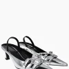 Justine Clenquet Joan silver slingbacks New