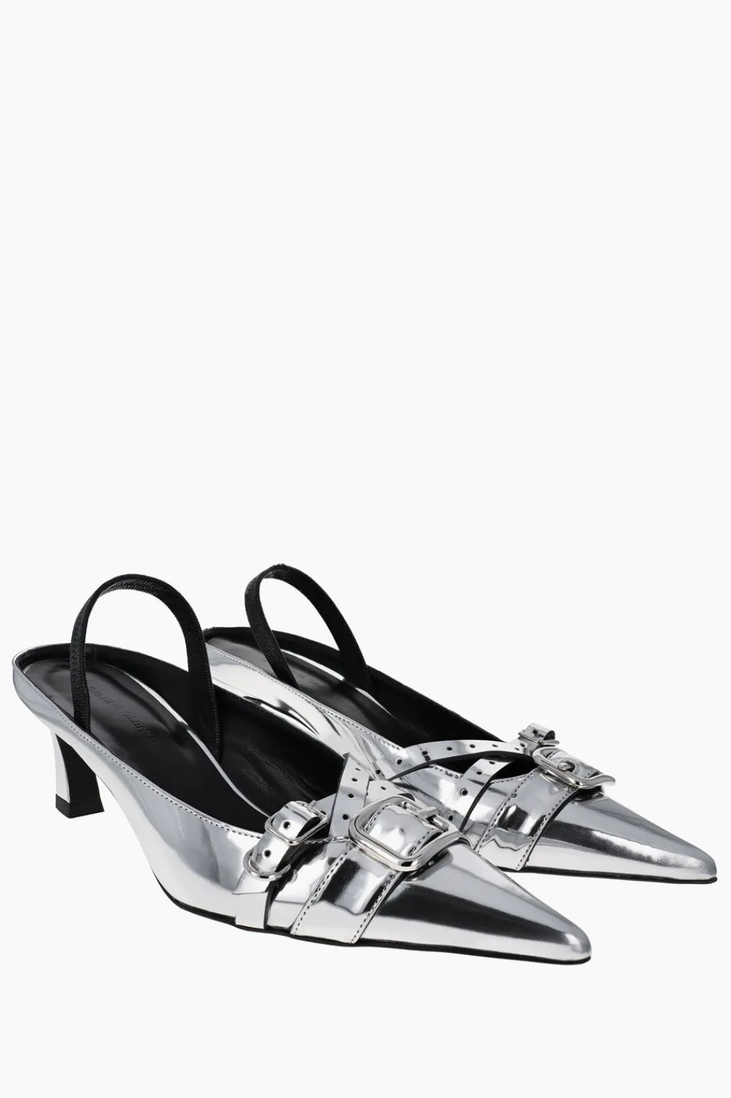 Justine Clenquet Joan silver slingbacks New