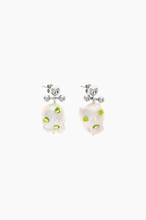 Justine Clenquet Joan acid green earrings Fashion