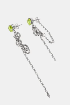 Justine Clenquet Lucy acid green earrings Online