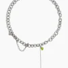 Justine Clenquet Lucy acid green necklace Sale