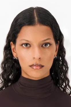 Justine Clenquet Mel silver earrings Hot