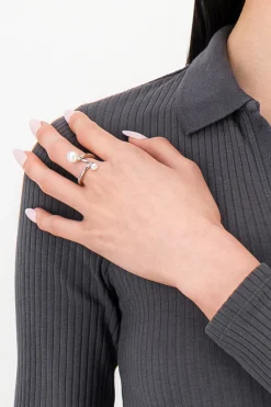 Justine Clenquet Mindy pearl ring Online