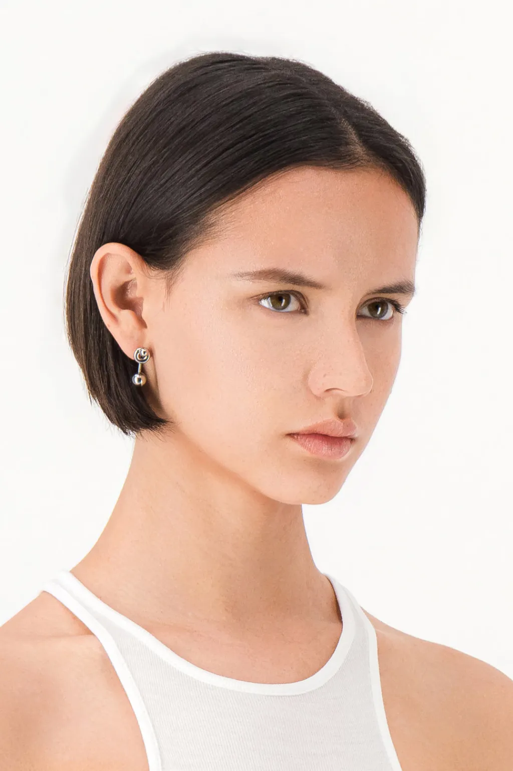 Justine Clenquet Mindy silver earring New
