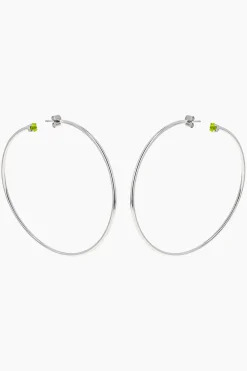 Justine Clenquet Nancy acid green earrings Sale