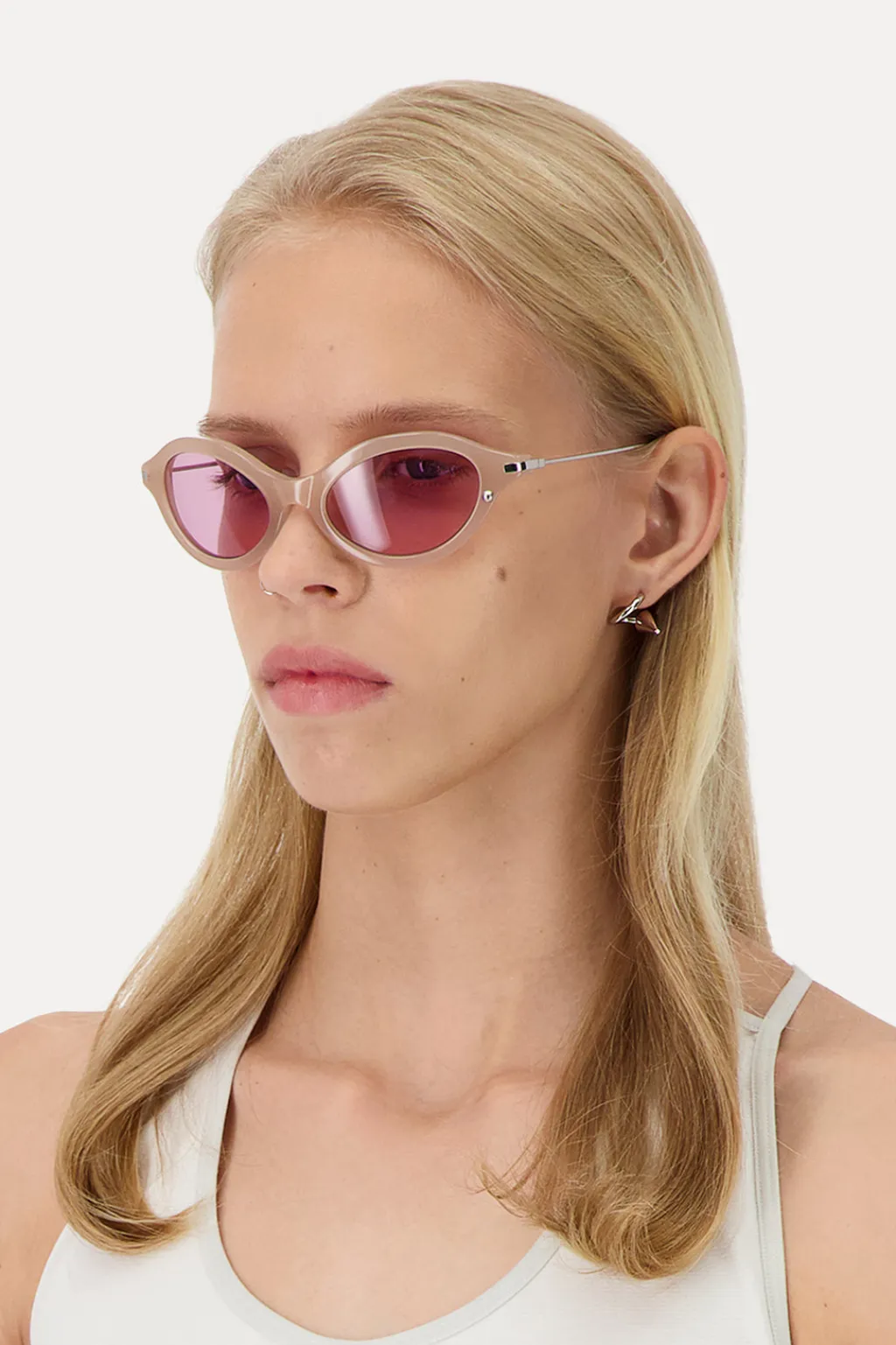 Justine Clenquet Neve beige sunglasses Sale