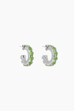 Justine Clenquet Nina acid green earrings New