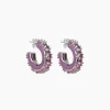 Justine Clenquet Nina dark purple earrings Discount