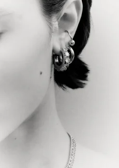 Justine Clenquet Nina medium earrings silver Outlet