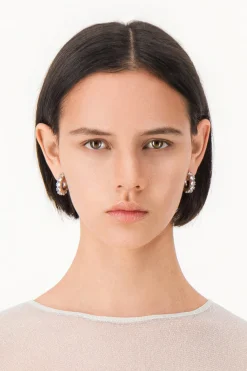 Justine Clenquet Nina medium earrings silver Outlet