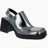 Justine Clenquet Raf gun metal mules New