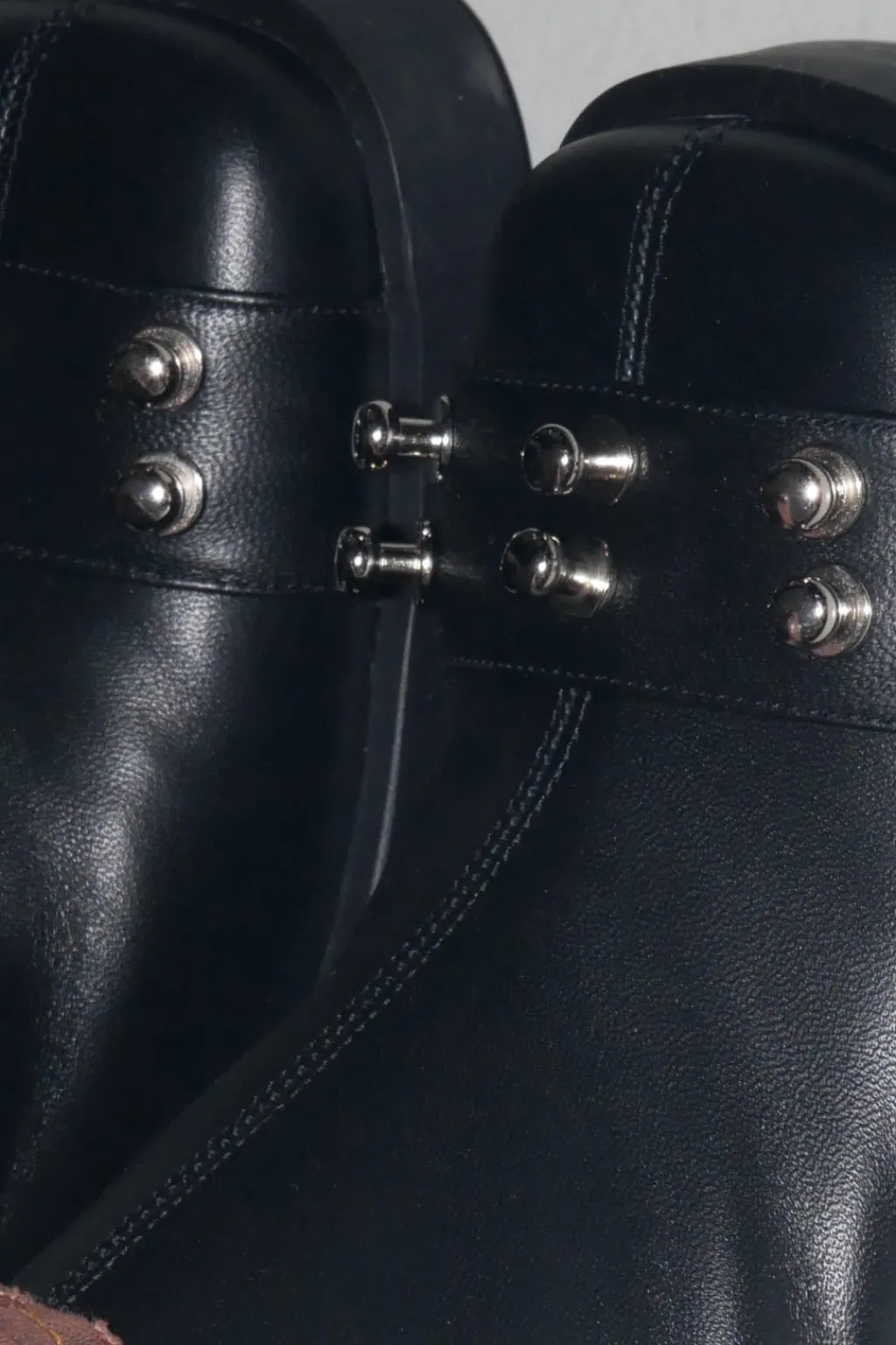 Justine Clenquet Raf studs black mules Clearance