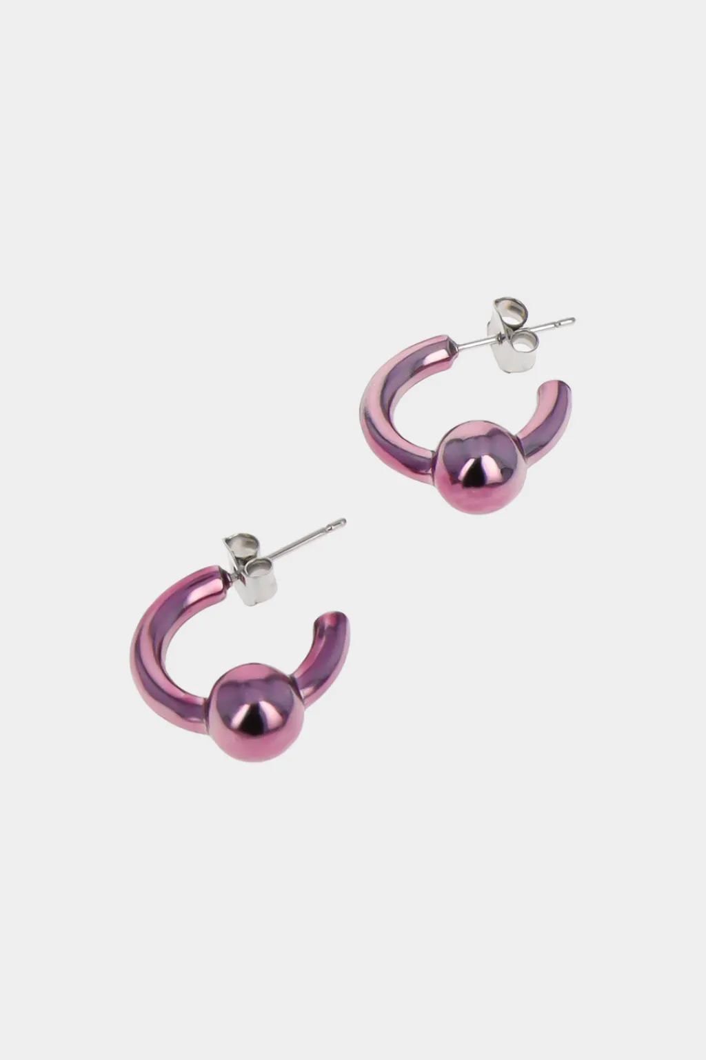 Justine Clenquet Sam dark purple earrings New