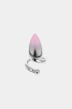 Justine Clenquet Sam gradient pink nail ring Online
