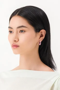 Justine Clenquet Sam pink earrings Fashion