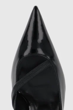 Justine Clenquet Sofia black patent slingbacks Fashion